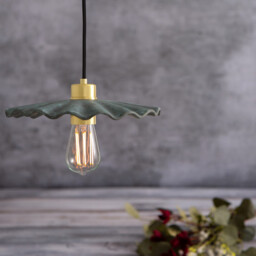 Kapok Pendant Blue Earth, Polished Brass - thumbnail 5