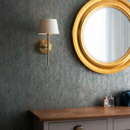 Rennes & Cici Wall Lamp with Shade Antique Brass Plate & Ivory Linen Mix Fabric - thumbnail 5
