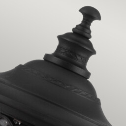English Bridle 3 Light Medium Outdoor Pedestal Light Black IP44, E14 - thumbnail 2