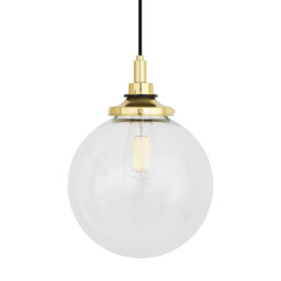Laguna Bathroom 25cm Globe Pendant Light, Polished Brass, IP44