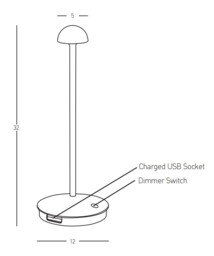Vega Outdoor Portable Lamp White Matt LED 3000K IP54 Dimmable - thumbnail 5
