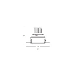 Astra Trimless Recessed Downlight Sandy White LED 3000K IP44 - thumbnail 2