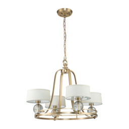 Quoizel Gotham Multi Arm Chandelier with Shades Brushed Brass - thumbnail 2