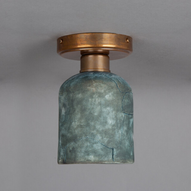 Osier Ceiling Light Blue Earth, Antique Brass - image 1