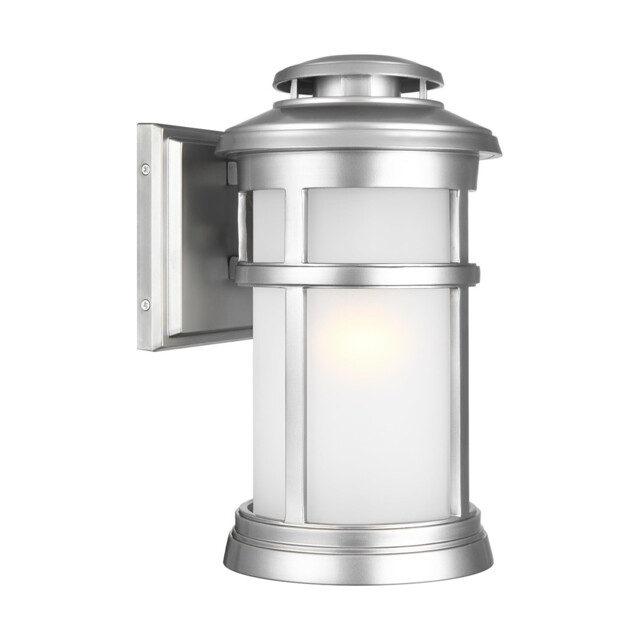 Newport Outdoor 1 Light Wall Lantern, Painted Brushed Steel, IP44, E27 - image 1