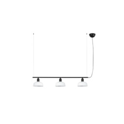 Tatawin Small Bar Pendant Ceiling Light Black, Gloss White 3x E27