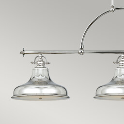 Emery 3 Light Pendant Bar Chandelier Light Silver, E27 - thumbnail 5