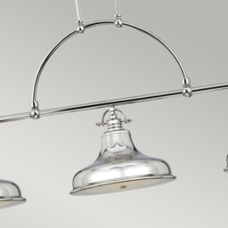 Emery 3 Light Pendant Bar Chandelier Light Silver, E27 - thumbnail 3