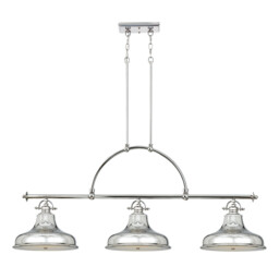 Emery 3 Light Pendant Bar Chandelier Light Silver, E27