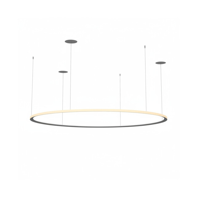 Circular Outward Recessed 204cm Integrated LED Pendant Ceiling Light White 129W 2700K Dali Dimmming - image 1