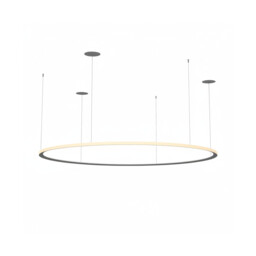 Circular Outward Recessed 204cm Integrated LED Pendant Ceiling Light White 129W 2700K Dali Dimmming - thumbnail 1