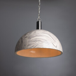 Kauri Dome Pendant 37cm Marbled, Antique Silver - thumbnail 3