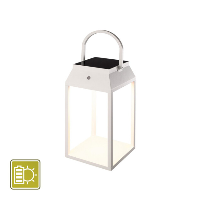 Sapporo Large Solar Portable Lantern, 3W LED, 3000K, 238lm, IP54, White - image 1
