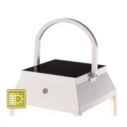 Sapporo Large Solar Portable Lantern, 3W LED, 3000K, 238lm, IP54, White - thumbnail 3