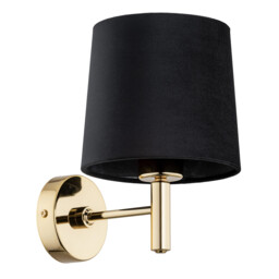 Ponte Plus Wall Lamp With Shade Black, Dark Brass Steel - thumbnail 2