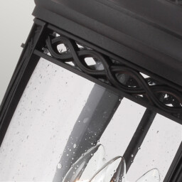 English Bridle 3 Light Large Outdoor Pedestal Light Black IP44, E14 - thumbnail 3