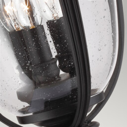 English Bridle 3 Light Large Outdoor Pedestal Light Black IP44, E14 - thumbnail 5