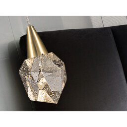 Aquaria Integrated Led Pendant Ceiling Light Matt Gold, Transparent 3000K 450Lm - thumbnail 2