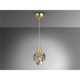 Aquaria Integrated Led Pendant Ceiling Light Matt Gold, Transparent 3000K 450Lm - thumbnail 5