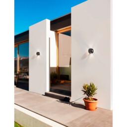 Zari 4 Light Outdoor Flush Wall Lamp Sandy Black Aluminium, Glass Osram LED 4x1W 265Lm 3000K IP54 - thumbnail 2