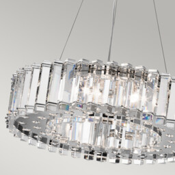 Crystal Skye 8 Light Chandelier Chrome Finish, G9 - thumbnail 3