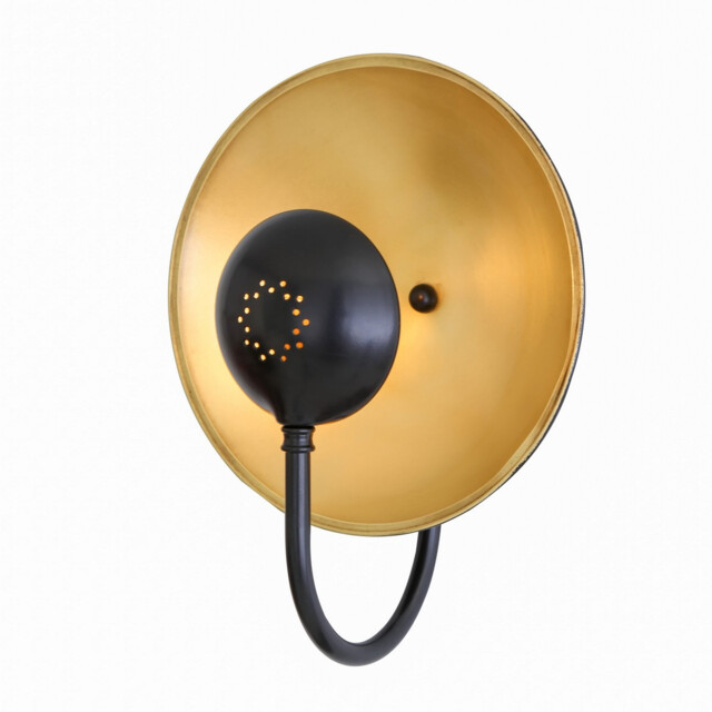 Orebro Wall Light, Matt Black, Satin Brass
