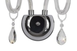 Allegany Wall Lamp, 2 Candle Light E14, Polished Chrome, Clear Glass, Crystal - thumbnail 5