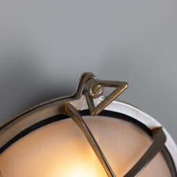 Evander Outdoor Marine Bulkhead, Antique Brass, Frosted Glass, IP54 - thumbnail 3