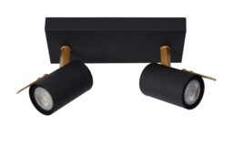 Grony Modern Twin Ceiling Spotlight - LED Dim to warm - GU10 - 2x5W 2200K/3000K - Black - thumbnail 3