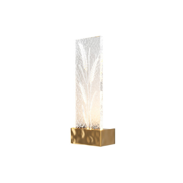 Ornate Modern Integrated LED Wall Lamp Brass 3000K 50lm Acrylic Shade - image 1