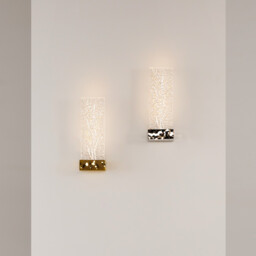 Ornate Modern Integrated LED Wall Lamp Brass 3000K 50lm Acrylic Shade - thumbnail 3