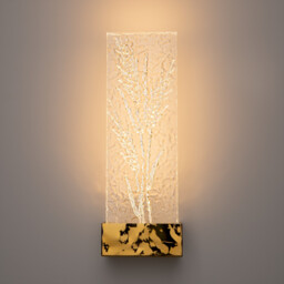 Ornate Modern Integrated LED Wall Lamp Brass 3000K 50lm Acrylic Shade - thumbnail 5