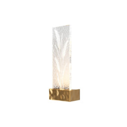 Ornate Modern Integrated LED Wall Lamp Brass 3000K 50lm Acrylic Shade - thumbnail 1