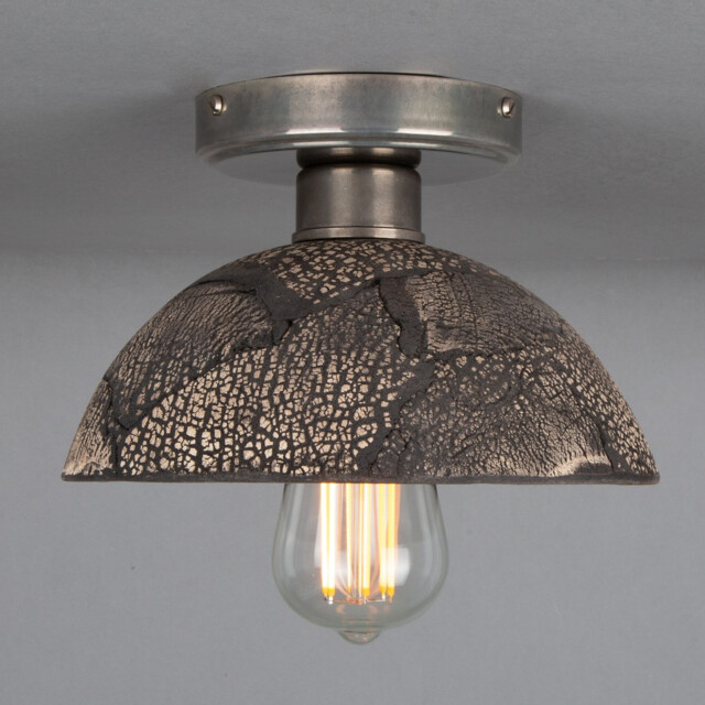 Kauri Ceiling Light Black Clay, Antique Silver - image 1