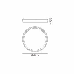 Verona 40cm Round Ceiling 40W LED With Remote Control 2700K-5000K, 5400lm, Grey, 3yrs Warranty - thumbnail 3