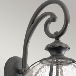 Halleron 3 Light Outdoor Globe Wall Lantern Light Grey IP44, E14 - thumbnail 2