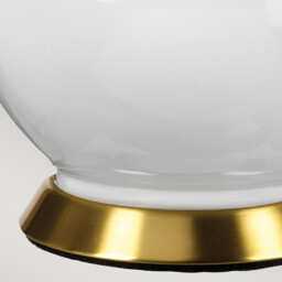 Isla Table Lamp with Round Tapered Shade, Aged Brass, White, Green - thumbnail 5