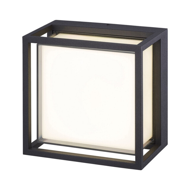 Chamonix Square Ceiling/Wall Light, 9W LED, 3000K, 725lm, IP65, Anthracite, 3yrs Warranty - image 1