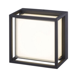 Chamonix Square Ceiling/Wall Light, 9W LED, 3000K, 725lm, IP65, Anthracite, 3yrs Warranty - thumbnail 1