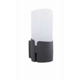 Pyro Outdoor Modern Wall Lamp Dark Grey Aluminium White Acrylic LED E27 IP54 - thumbnail 1