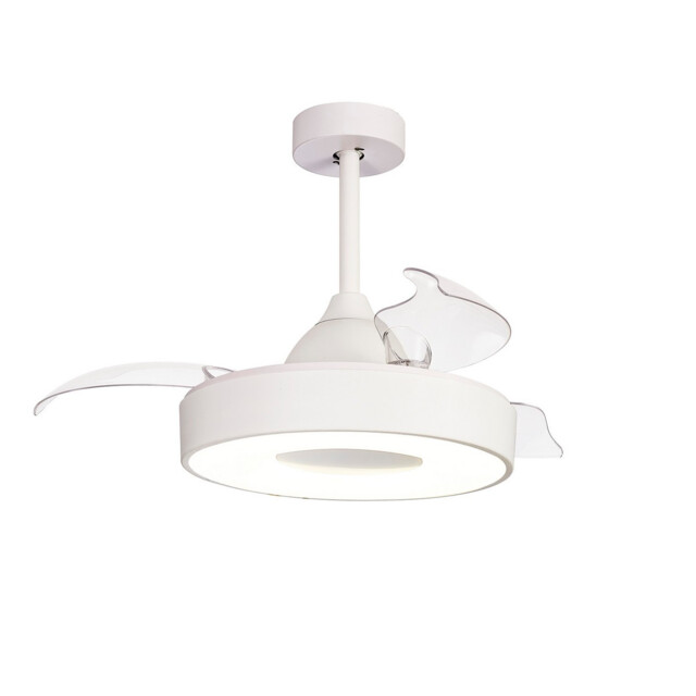 Coin Air 60W LED Dimmable Ceiling Light With Built-In 30W DC Reversible Fan, Remote & APP Control, White, 3300lm, 5yrs Warranty - image 1