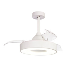 Coin Air 60W LED Dimmable Ceiling Light With Built-In 30W DC Reversible Fan, Remote & APP Control, White, 3300lm, 5yrs Warranty - thumbnail 1