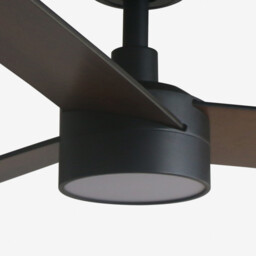 Rudder 132cm Smart LED Ceiling Fan Matt Black, Walnut Blade, 3 Blade Reversible - thumbnail 3