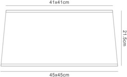 Habana White Square Shade, 450, 450x215mm, Suitable for Ceiling Pendant Lights - thumbnail 2