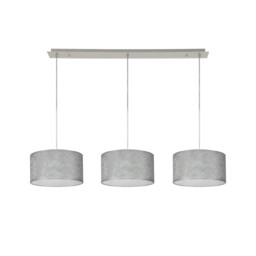 Baymont Polished Chrome 3 Light E27 Linear Pendant With 30cm x 17cm Silver Leaf Shade 2m - thumbnail 5