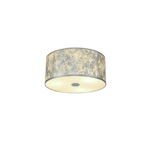 Baymont Polished Chrome 3 Light E27 Drop Flush With 40cm x 18cm Silver Leaf Shade - image 1