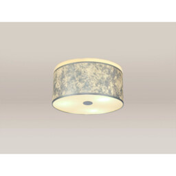 Baymont Polished Chrome 3 Light E27 Drop Flush With 40cm x 18cm Silver Leaf Shade - thumbnail 2