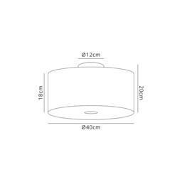 Baymont Polished Chrome 3 Light E27 Drop Flush With 40cm x 18cm Silver Leaf Shade - thumbnail 3