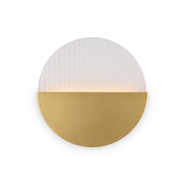 Jupiter Modern Integrated LED Wall Lamp Brass 3000K 200lm White Shade - image 1