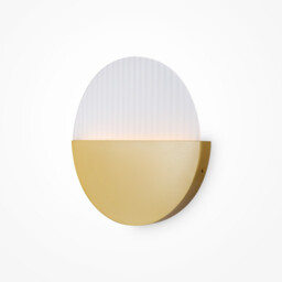 Jupiter Modern Integrated LED Wall Lamp Brass 3000K 200lm White Shade - thumbnail 2